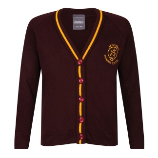 Ardgowan Primary Knitted Cardigan with stripe, Ardgowan Primary