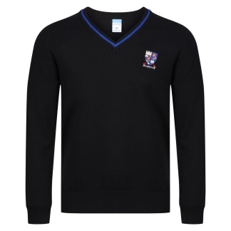 Largs Academy Stripe V-Neck, Largs Academy