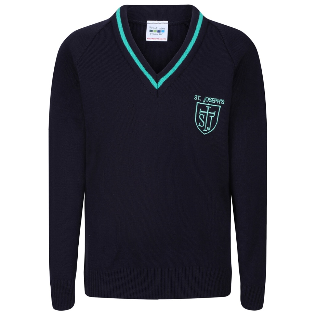 St Joseph's Primary Stripe V-Neck - Smiths of Greenock
