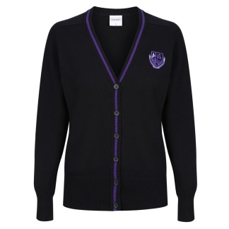 Clydeview Academy Knitted Cardigan with Stripe, Clydeview Academy