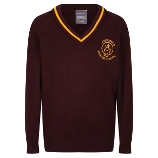 Ardgowan Primary Knitted V-neck with stripe, Ardgowan Primary