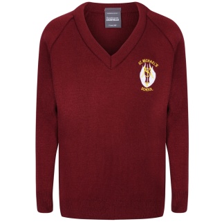 St Michael's Primary Knitted V-Neck, St Michael's Primary
