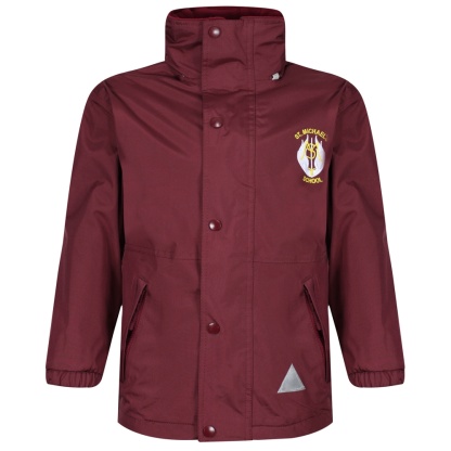 St Michael's Primary fleece lined Rain Jacket, St Michael's Primary