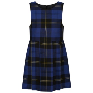 Pinafore Tartan Navy-Gold, Pinafores, Gourock Primary, Kilmacolm Primary