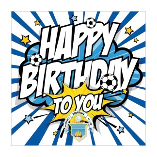 Morton Happy Birthday Card (RCSB01HBTYComicBlue4), Souvenirs, Greetings Cards