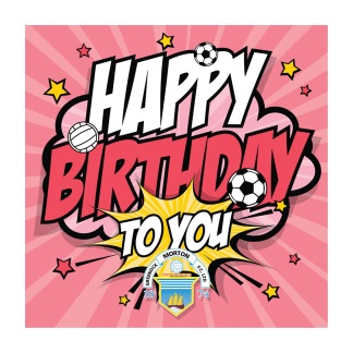 Morton Happy Birthday Card(RCSB01HBTYComicPink5), Souvenirs, Greetings Cards