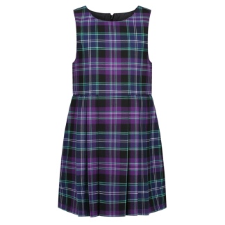 Purple/Green Tartan Pinafore, Pinafores, Aileymill Primary