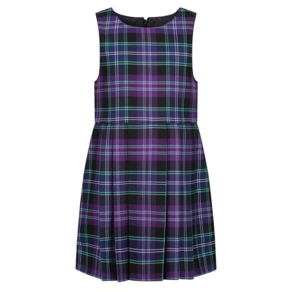 Purple/Green Tartan Pinafore, Pinafores, Aileymill Primary