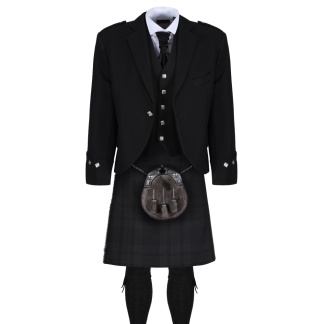 Black Isle Black Jacket Outfit, Kilt Hire Range