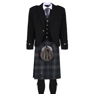 Highland Granite Blue Black Jacket Outfit, Kilt Hire Range