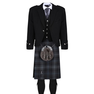 Highland Granite Blue Black Jacket Outfit, Kilt Hire Range