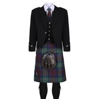 Isle of Skye Black Jacket Outfit, Kilt Hire Range