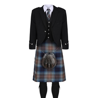 Holyrood Black Jacket Outfit, Kilt Hire Range