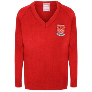 Largs Primary V-Neck (Red), Largs Primary