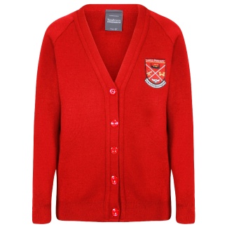 Largs Primary Knitted Cardigan (Red), Largs Primary