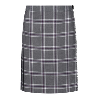 Grey-Purple Tartan Kilt, Skirts, All Saints Primary, Craigmarloch School