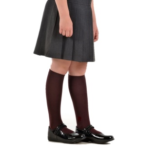 Girls Knee High Socks (2 Pair Pack) (Brown), Socks + Tights, St Francis Primary