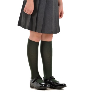 Girls Knee High Socks (2 Pair Pack) (Bottle), Socks + Tights, St John's Primary, St Marys Primary, St Marys Largs