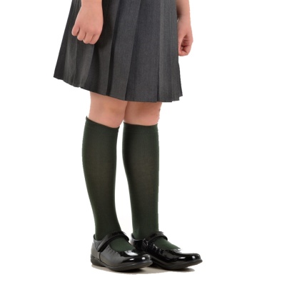 Girls Knee High Socks (2 Pair Pack) (Bottle), Socks + Tights, St John's Primary, St Marys Primary, St Marys Largs