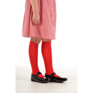Girls Knee High Socks (2 Pair Pack) (Red), Socks + Tights, Moorfoot Primary, Newark Primary, Strone Primary, Whinhill Primary