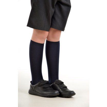 Girls Knee High Socks (2 Pair Pack) (Navy), Socks + Tights, Dunoon Primary, Fairlie Primary, Gourock Primary, Kilmacolm Primary, Sandbank Primary, Skelmorlie Primary, St Andrew's Primary, St Joseph's Primary, St Patrick's Primary, St Ninian's Primary