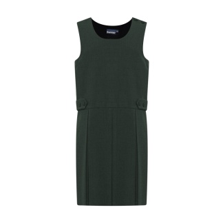 Box Pleat Pinafore (In Green) (RCSTenby), Pinafores, St John's Primary, St Marys Primary, St Marys Largs