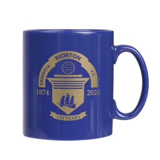 Morton 150th Mug (Royal-Gold), Souvenirs, Greenock Morton 150th Anniversary