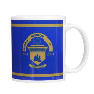 Morton 150th Stripe Mug (Royal), Souvenirs, Greenock Morton 150th Anniversary