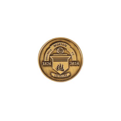 Morton 150th Pin Badge (Gold), Souvenirs, Greenock Morton 150th Anniversary