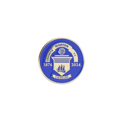 Morton 150th Pin Badge (Royal), Souvenirs, Greenock Morton 150th Anniversary