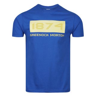 Morton 1874 T-Shirt (Royal), Greenock Morton FC, Leisure Wear