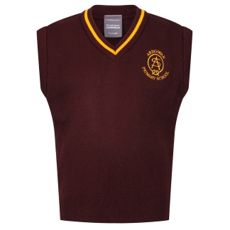Ardgowan Primary Knitted tank top with stripe, Ardgowan Primary
