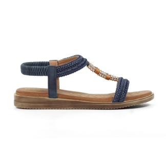 George Rye JLH502 Blue, Ladies Sandals & Slippers