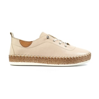 George Rye FLE050 Cream, Ladies Shoes, Ladies Trainers