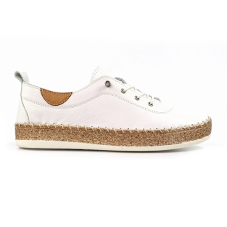 George Rye FLE050 White, Ladies Shoes, Ladies Trainers