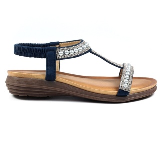 George Rye JLH078 Blue, Ladies Sandals & Slippers