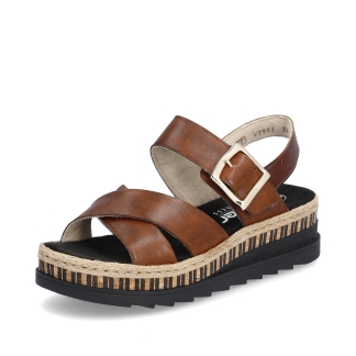 Rieker V7951-24 Brown, Ladies Sandals & Slippers, Rieker