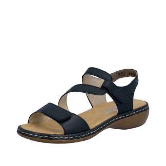 Rieker 659C7-16 Navy, Ladies Sandals & Slippers, Rieker