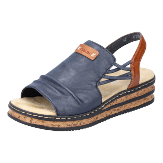 Rieker 62962-14 Pacific Blue, Ladies Sandals & Slippers, Rieker