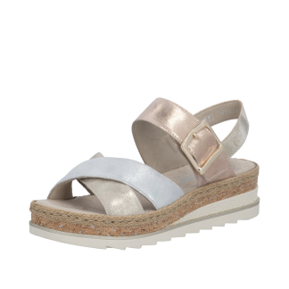 Rieker V7951-90 Nude/Multi, Ladies Sandals & Slippers, Rieker