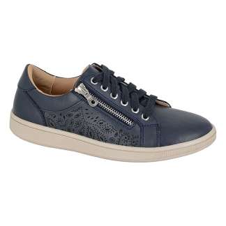 L832NC Navy 6 eyelit shoe, Ladies Shoes, Ladies Trainers