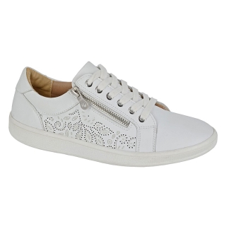 L832G White 6 eyelit shoe, Ladies Shoes, Ladies Trainers