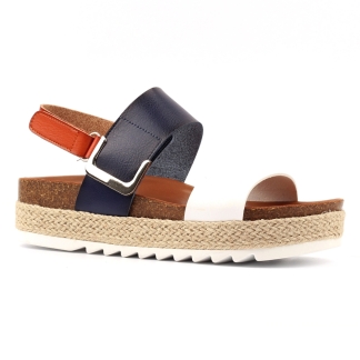 George Rye JLH356 Navy, Ladies Sandals & Slippers