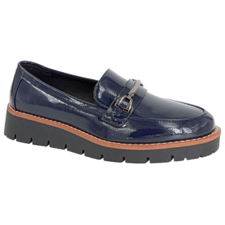 L873NC Ladies Navy Patent Shoe, Ladies Shoes, Kids Shoes